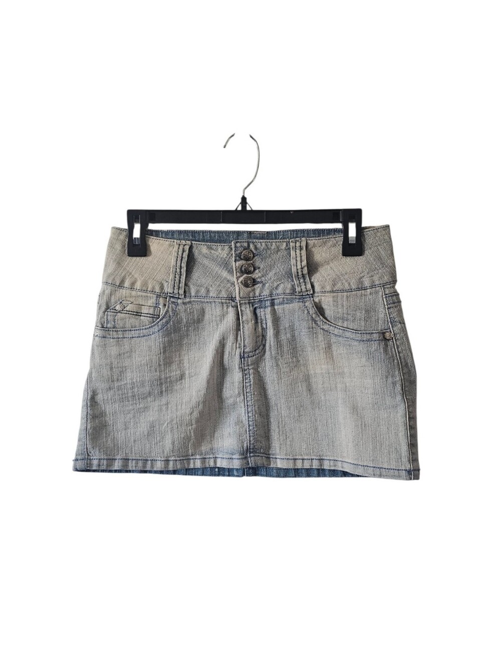 Lei Vintage y2k Ashley Low Rise Jean Skirt Size 3 Light Wash